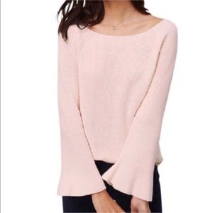 LOFT Bell Sleeve Sweater // Pink // Size: Medium